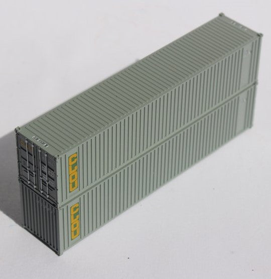 Jacksonville Terminal Company N 405551 40' Standard Height Square Corrugated Container CLOU 2-Pack