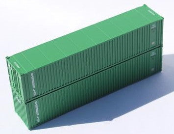 Jacksonville Terminal Company N 405554 40' Standard Height 8'6 Corrugated Side Containers Square Corrugated EVERGREEN EMCU Square Corrugated 2-Pack