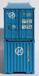 Jacksonville Terminal Company N 405520 40' Standard Height 8'6 Corrugated Side Containers HANJIN 2-Pack