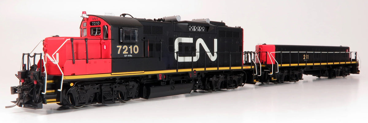Rapido Trains Inc HO 41513 DCC/ESU LokSound V5 Equipped EMD GP9rm Mother & Powered Slug Set Canadian National Early 'Large Noodle Logo' CN #7230 + #216