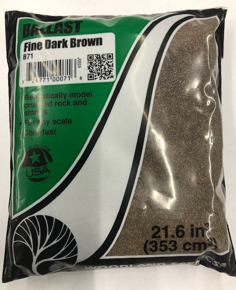 Woodland Scenics B71 Fine Ballast Bag -  Dark Brown