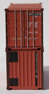 Jacksonville Terminal Company N 205458 20' Standard Height containers US ARMY PATCHED USAU BROWN PATCH 'A', MILITARY SERIES 2 pack