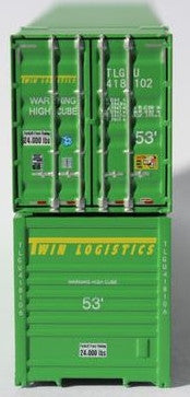 Jacksonville Terminal Company N 537013 53' High Cube Corrugated Side Containers TWIN LOGISTICS 2 pack