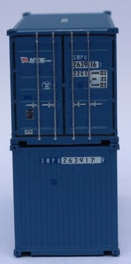 Jacksonville Terminal Company N 205439 20' Standard Height Corrugated Side Containers Siemens Wind Power SWPU - former NYK container - 2 pack