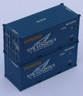 Jacksonville Terminal Company N 205439 20' Standard Height Corrugated Side Containers Siemens Wind Power SWPU - former NYK container - 2 pack