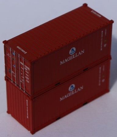Jacksonville Terminal Company N 205383 20' Standard Height Corrugated Side Containers Magellen MAGU 2-Pack