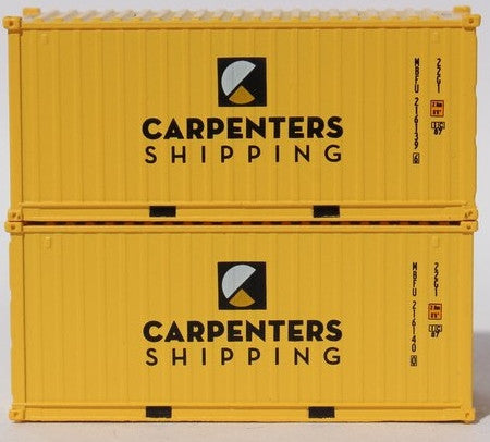 Jacksonville Terminal Company N 205429 20' Standard Height Corrugated Side Containers CARPENTERS SHIPPING MBFU 2-Pack