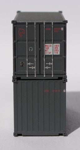 Jacksonville Terminal Company N 205435 20' Standard Height Container DOLPHIN LINE 2-Pack