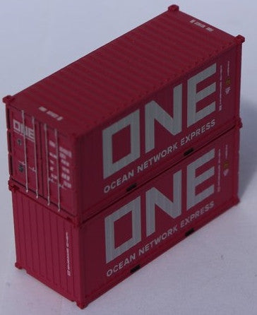 Jacksonville Terminal Company N 205445 20' Standard Height Corrugated Side Containers ONE Set 3 Florens Lease FBIU 2-Pack