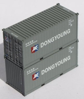 Jacksonville Terminal Company N 205440 20' Standard Height Corrugated Side Containers Dong Young DYLU 2-Pack