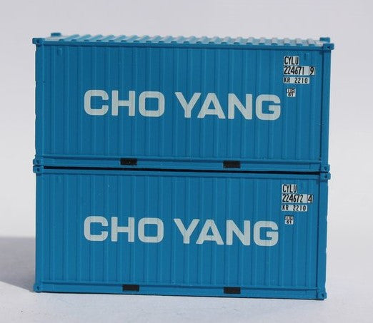 Jacksonville Terminal Company N 205430 20' Standard Height Corrugated Side Containers CHO YANG 2-Pack