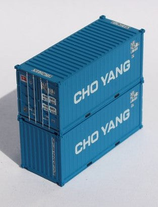 Jacksonville Terminal Company N 205430 20' Standard Height Corrugated Side Containers CHO YANG 2-Pack