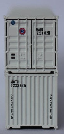 Jacksonville Terminal Company N 405523 40' Standard Height 8'6 Wave Corrugated Containers Matson MATU 2-Pack