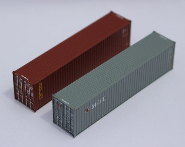 Jacksonville Terminal Company N 405804 40' High Cube  Container Mixed Pack GOLD and MOL 2-Pack