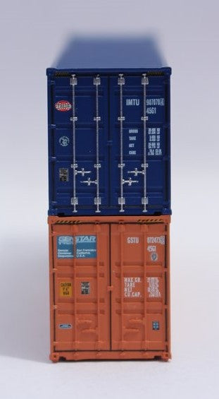 Jacksonville Terminal Company N 405807 40' High Cube Container Mixed Pack ITALIA and GENSTAR 2-Pack