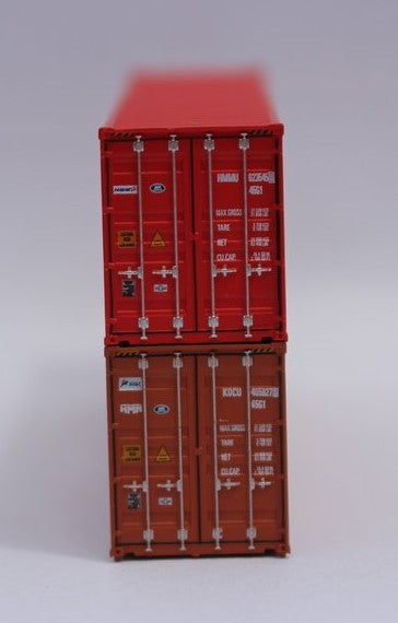Jacksonville Terminal Company N 405805 40' High Cube Container Mixed Pack HMM 2-Pack
