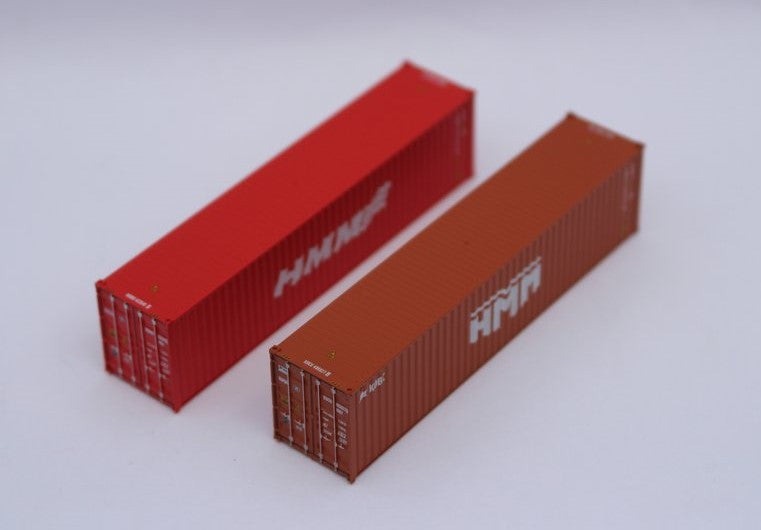 Jacksonville Terminal Company N 405805 40' High Cube Container Mixed Pack HMM 2-Pack