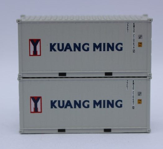 Jacksonville Terminal Company N 205436 20' Standard Height Corrugated Side Containers KUANG MING 2-Pack