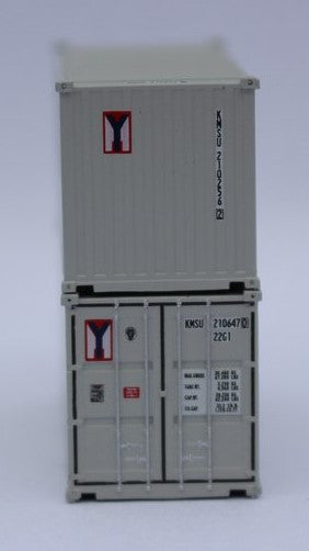 Jacksonville Terminal Company N 205436 20' Standard Height Corrugated Side Containers KUANG MING 2-Pack