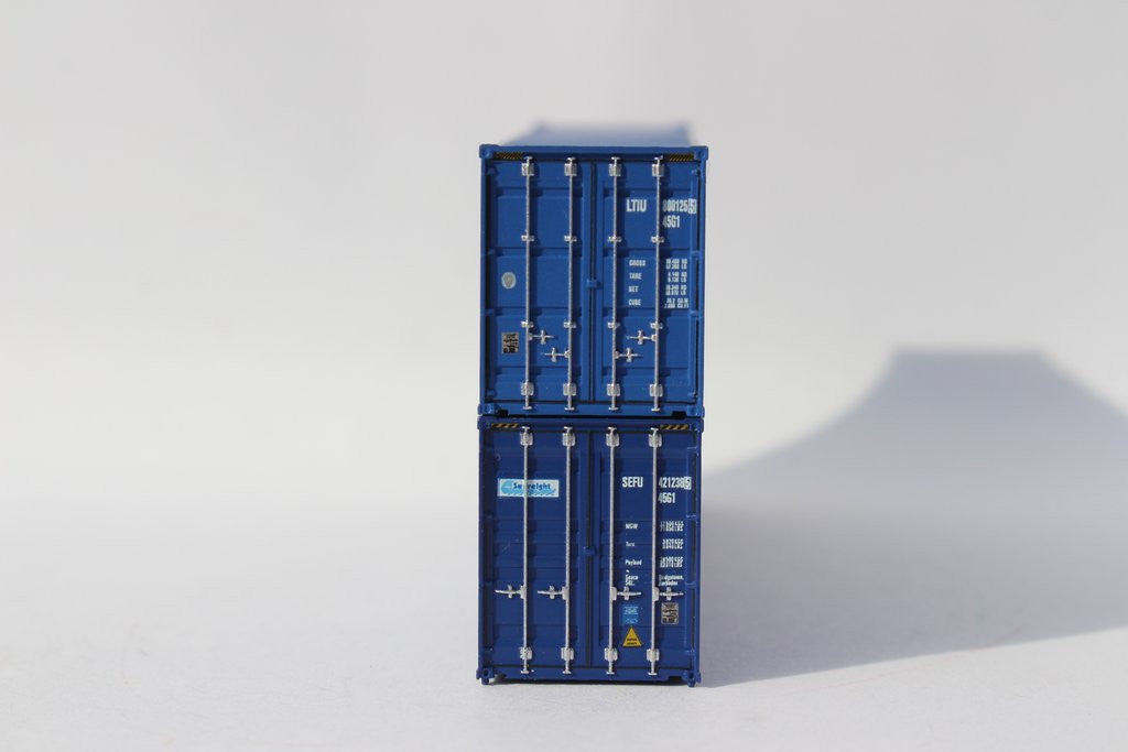 Jacksonville Terminal Company N 405812 40' High Cube Corrugated Side Containers SEACO SeaFreight & Llyod Triestino MIX PACK 2-pack