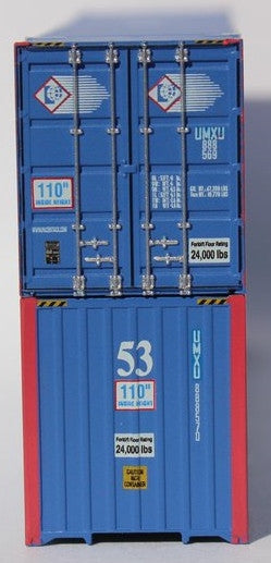 Jacksonville Terminal Company N 535062 53' High Cube Corrugated Side Containers UMAX 'Double Patch Former Pacer Stacktrain Patch' 2-Pack