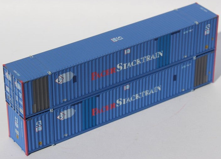 Jacksonville Terminal Company N 535062 53' High Cube Corrugated Side Containers UMAX 'Double Patch Former Pacer Stacktrain Patch' 2-Pack