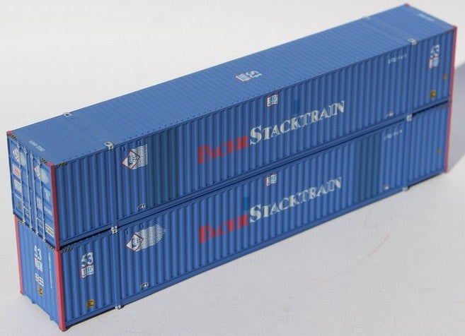 Jacksonville Terminal Company N 535062 53' High Cube Corrugated Side Containers UMAX 'Double Patch Former Pacer Stacktrain Patch' 2-Pack