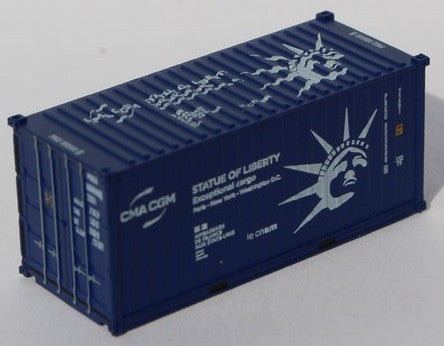 Jacksonville Terminal Company N 205448 20' Standard Height Corrugated Side Container CMA CGM 'Lady Liberty' Transport Container - SINGLE CONTAINER