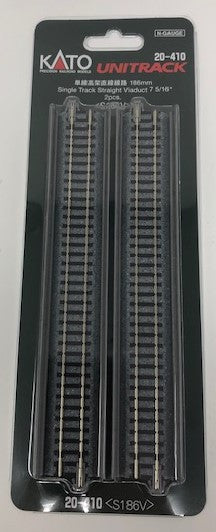 Kato N 20-410 Unitrack Single Track Straight Viaduct 186mm 7-5/16" - 2 Pieces
