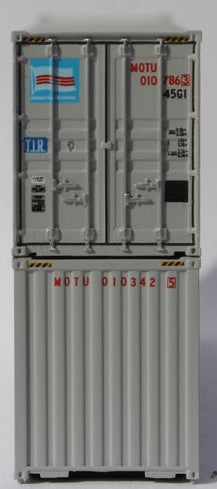 Jacksonville Terminal Company N 405142 40' High Cube Corrugated Side Containers MOL 'vertical Logo' 2-pack