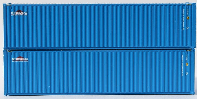 Jacksonville Terminal Company N 405056 40' High Cube Corrugated Side Containers BRIDGEHEAD 2-pack