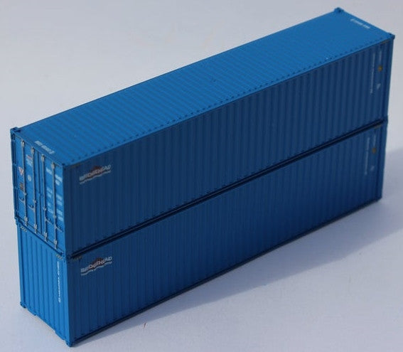 Jacksonville Terminal Company N 405056 40' High Cube Corrugated Side Containers BRIDGEHEAD 2-pack