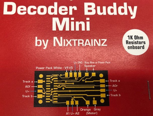 Nixtrainz NTZ2 HO Decoder Buddy Mini Motherboard 1 per Pack