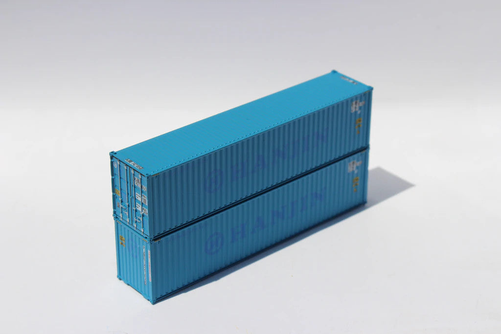 Jacksonville Terminal Company N 405178 40' High Cube Corrugated Side Containers SEACO 'Ex-Hanjin blue patch' HJMU 2-pack
