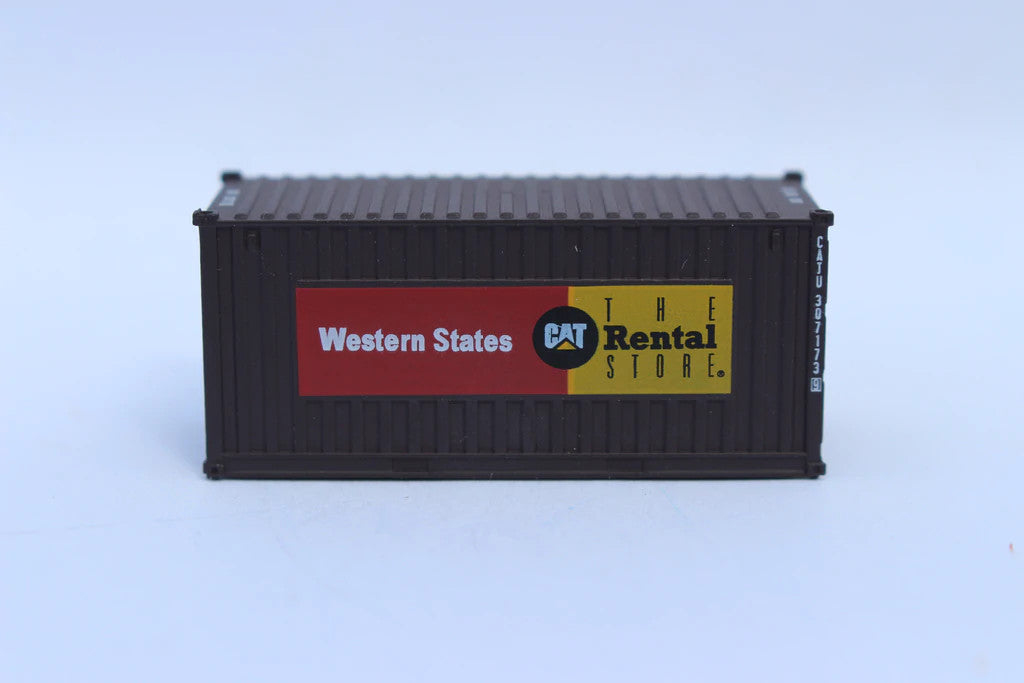Jacksonville Terminal Company N 205027 20' Standard Height Corrugated Side Containers Cat Rental Store 'Western States' 2-Pack