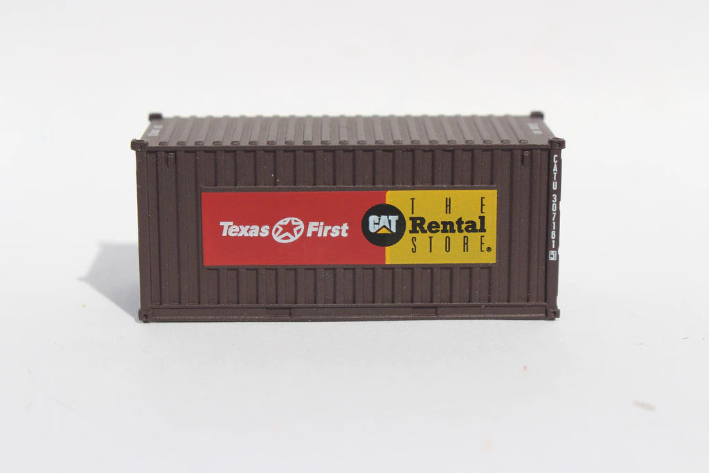 Jacksonville Terminal Company N 205015 20' Standard Height Corrugated Side Containers Cat Rental Store 'Texas First' 2-Pack