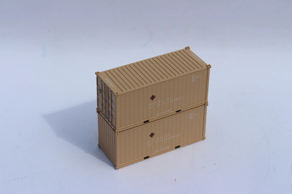 Jacksonville Terminal Company N 205386 20' Standard Height Corrugated Side Containers MILITARY SERIES USFU Air Force 2-Pack