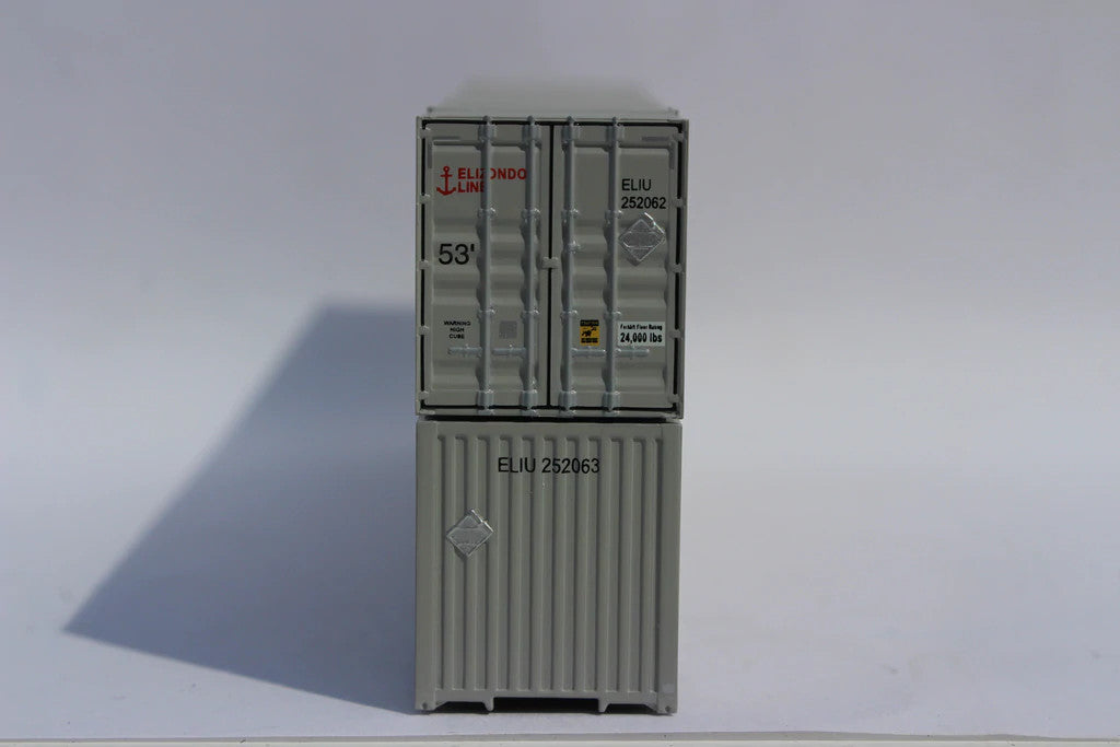 Jacksonville Terminal Company N 537058 53' High Cube Corrugated Side Containers Elizondo Line 2-Pack