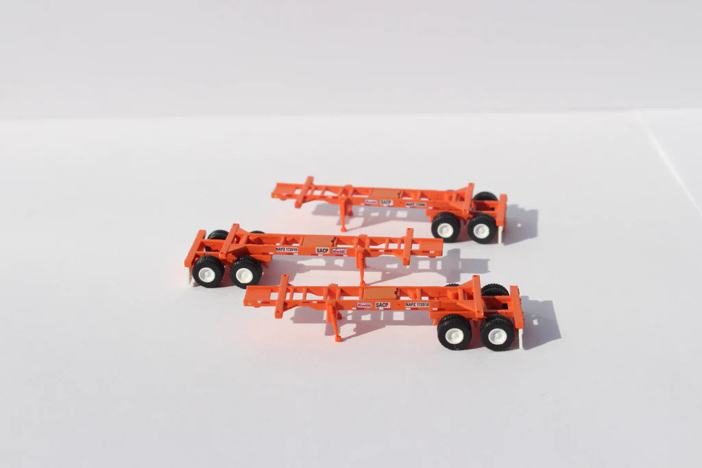 Jacksonville Terminal Company N 122003 20' CHASSIS South Atlantic Consolidated Pool 3-Pack