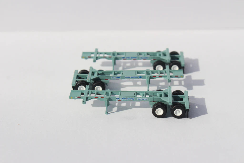 Jacksonville Terminal Company N 122002 20' CHASSIS China Shipping 3-Pack