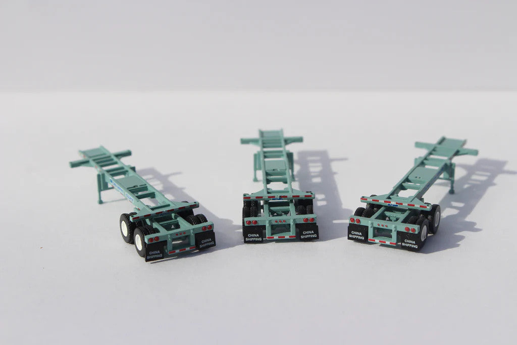 Jacksonville Terminal Company N 122002 20' CHASSIS China Shipping 3-Pack