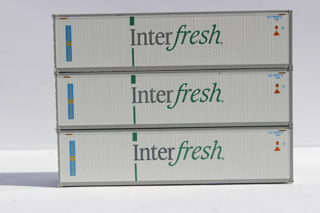 Jacksonville Terminal Company N 406514 Interfresh and ITEL scheme 40' High Cube Reefer Set 6-Pack
