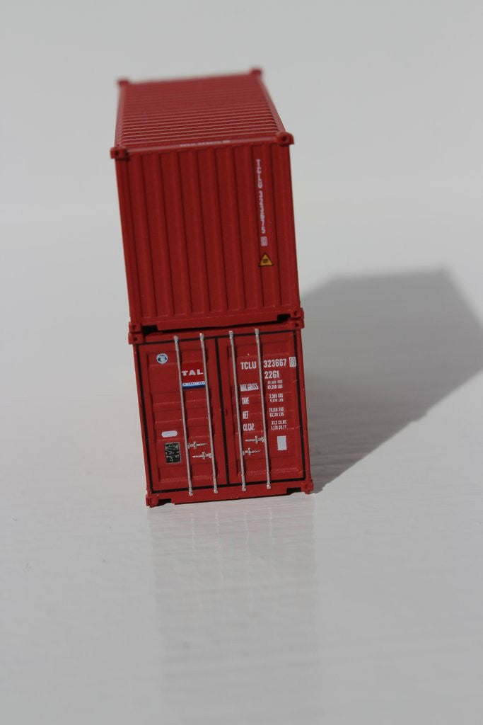 Jacksonville Terminal Company N 205322 20' Standard Height Container TAL 2-Pack