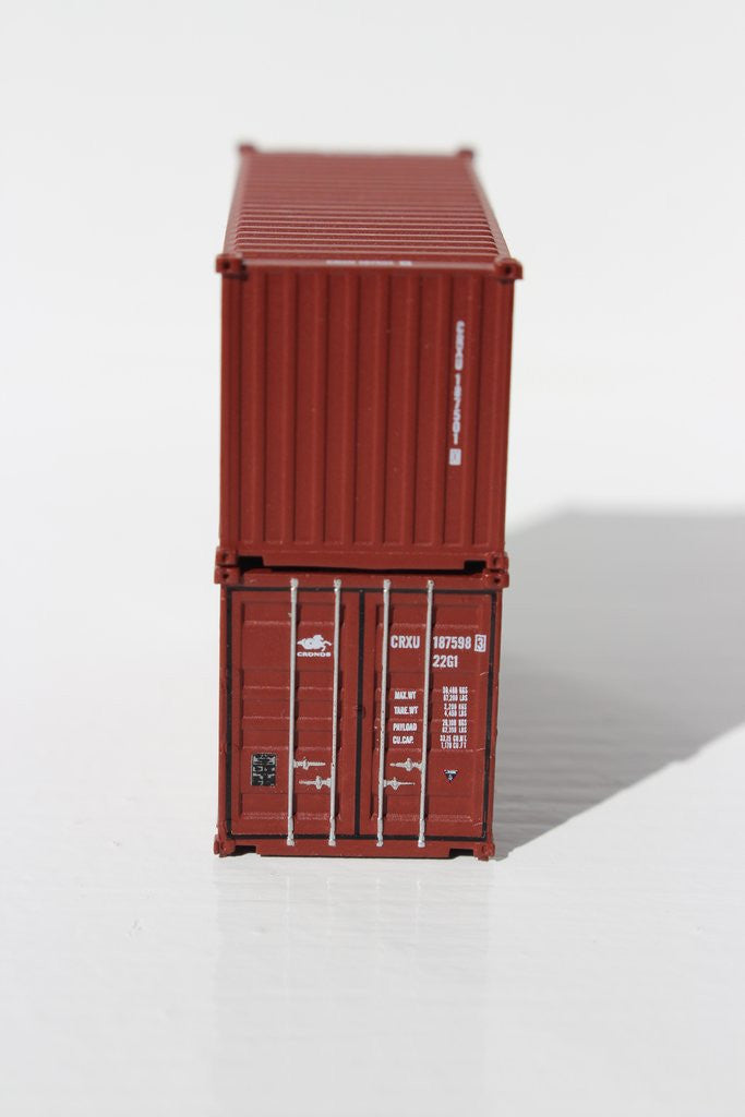 Jacksonville Terminal Company N 205332 20' Standard Height Container CRONOS 2-Pack