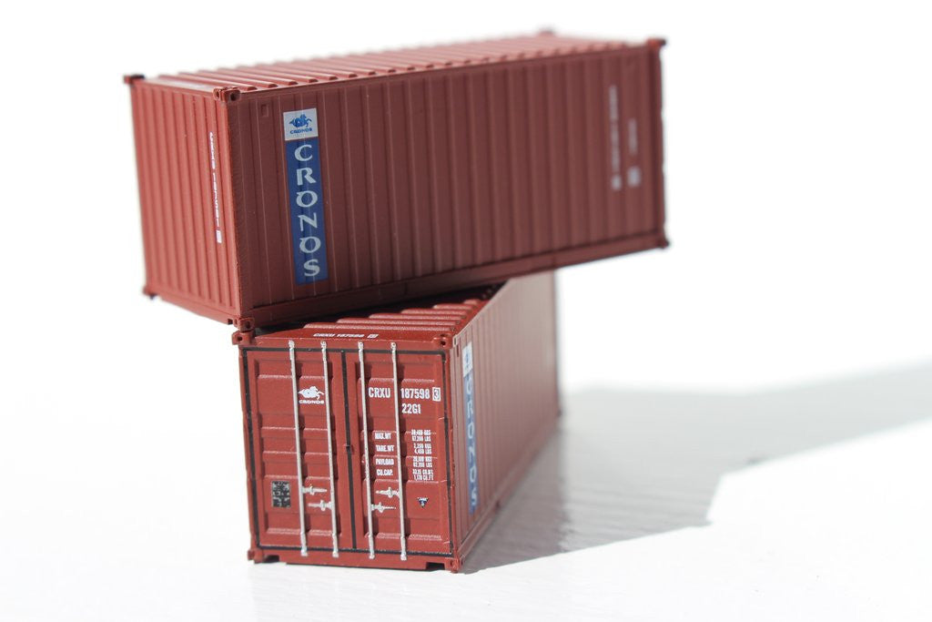 Jacksonville Terminal Company N 205332 20' Standard Height Container CRONOS 2-Pack