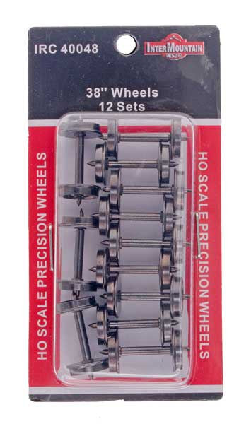 Intermountain HO 40048 38" Nickel Silver Brass Insulated Wheelsets .110" Tread Width - 12 Sets