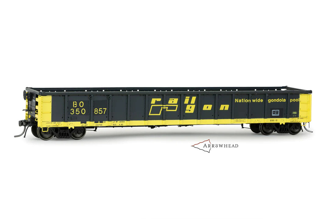 Arrowhead HO ARR-1229-1 Greenville Steel Car Company 2494 Gondola 'Railgon' Baltimore & Ohio 'Ex Railgon' B&O #350857 Lombard Hobbies Exclusive