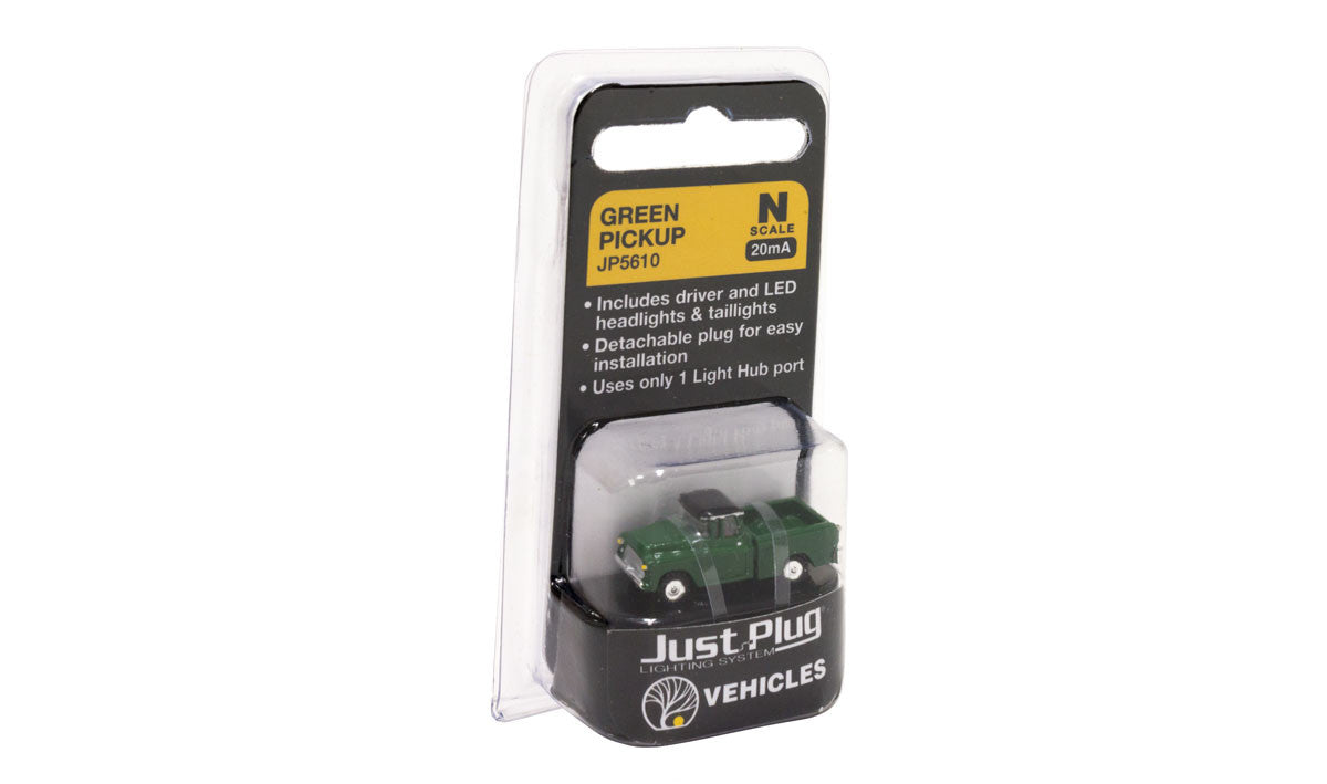 Woodland Scenics N JP5610 Just Plug Vehicles - Green Pickup