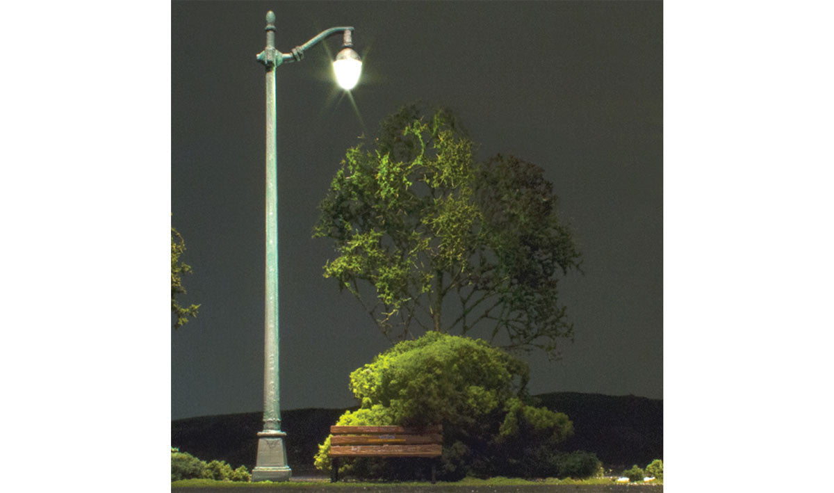 Woodland Scenics HO JP5631 Just Plug Lighting System - Arched Cast Iron Street Lights - 3 per package
