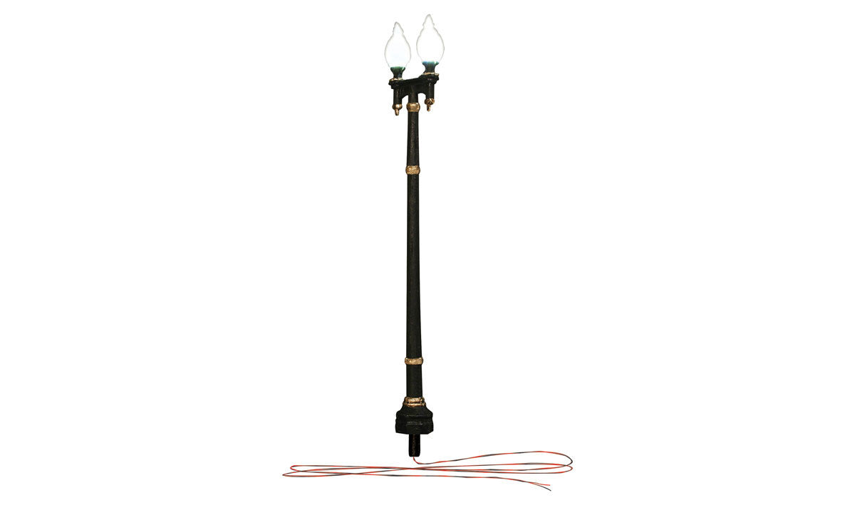 Woodland Scenics HO JP5632 Just Plug Lighting System - Double Lamp Post Street Lights - 3 per package